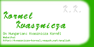 kornel kvasznicza business card