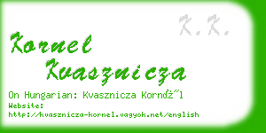 kornel kvasznicza business card